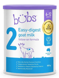 Sữa bột Bubs Dê số 2 cho bé từ 6-12 tháng Bubs Goat Follow On Formula 800g
