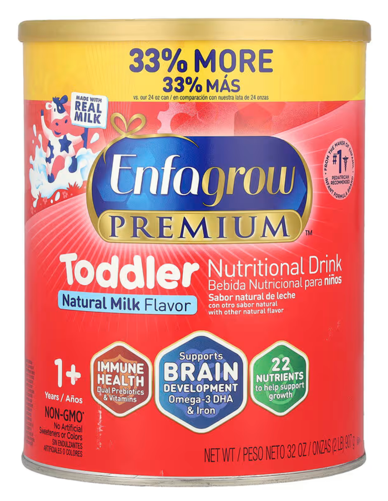 Sữa dinh dưỡng cho trẻ trên 1 tuổi Enfamil Enfagrow Premium™ Toddler Nutritional Drink Natural Milk 907g