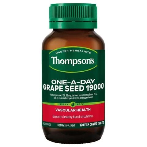 Viên uống chiết xuất hạt nho Thompson's One-A-Day Grape Seed 19000mg 120 Viên