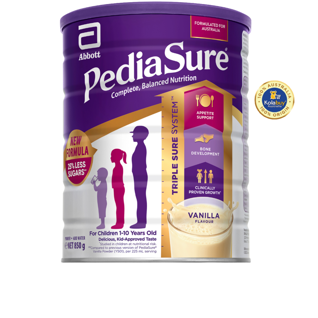 Sữa bột PediaSure Úc vị vani 850g cho bé 1-10 tuổi