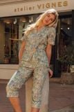  BKL08S6K01-BỘ LỬNG TOLE VỚI THIẾT KẾ CỔ PIJAMA NHẸ NHÀNG,ĐIỂM NHẤN RODE TINH TẾ GIÚP TÔN NÉT DUYÊN DÁNG, TRẺ TRUNG VÀ THOẢI MÁI SUỐT NGÀY HÈ 