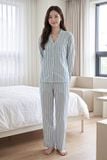  BKD02W5K02-BỘ DÀI KATE VỚI THIẾT KẾ CỔ PIJAMA ĐIỂM NHẤN VIỀN  NỔI BẬT MANG LẠI SỰ THANH LỊCH VÀ THOẢI MÁI KHI MẶC 