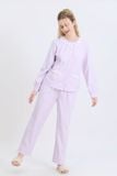  BKD07W5K02-BỘ DÀI KATE NỈ VỚI THIẾT KẾ CỔ TRÒN PHỐI BÈO REN NỔI BẬT MANG ĐẾN SỰ TRẺ TRUNG VÀ ẤM ÁP, LÀ LỰA CHỌN LÝ TƯỞNG CHO MÙA THU ĐÔNG 