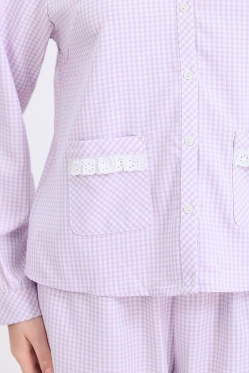  BKD07W5K02-BỘ DÀI KATE NỈ VỚI THIẾT KẾ CỔ TRÒN PHỐI BÈO REN NỔI BẬT MANG ĐẾN SỰ TRẺ TRUNG VÀ ẤM ÁP, LÀ LỰA CHỌN LÝ TƯỞNG CHO MÙA THU ĐÔNG 