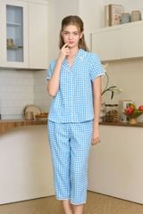 BKL02S5K27-BỘ KATE LỬNG VỚI THIẾT KẾ CỔ PIJAMA  ĐIỂM NHẤN REN NỔI BẬT MANG ĐẾN SỰ THOẢI MÁI VÀ THOÁNG MÁT.