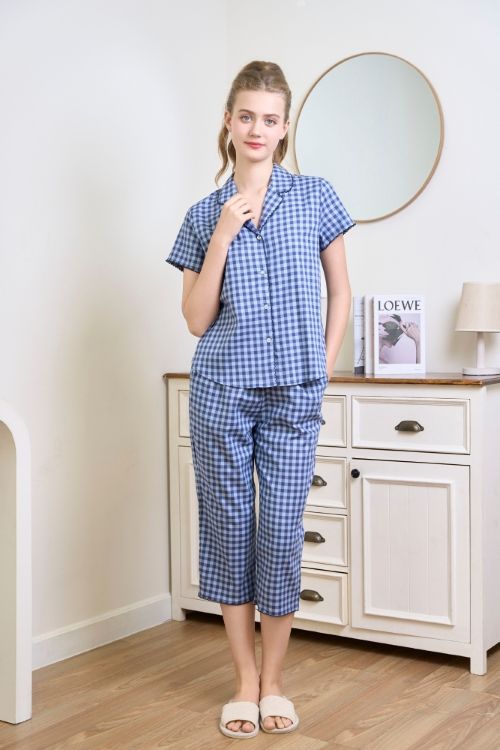  BKL02S5K28-BỘ KATE LỬNG CỔ PIJAMA VỚI ĐIỂM NHẤN RODE NỔI BẬT MANG ĐẾN SỰ THOẢI MÁI VÀ THOÁNG MÁT. 