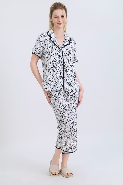  BKL02S5K30-BỘ TOLE LỬNG VỚI THIẾT KẾ CỔ PIJAMA  ĐIỂM NHẤN REN NỔI BẬT MANG ĐẾN SỰ THOẢI MÁI VÀ THOÁNG MÁT. 