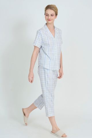  BKL02S5K32-BỘ KATE LỬNG CỔ PIJAMA VỚI ĐIỂM NHẤN REN NỔI BẬT MANG ĐẾN SỰ DUYÊN DÁNG VÀ THOẢI MÁI 