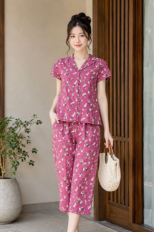  BKL04S5K24-BỘ KATE LỬNG VỚI THIẾT KẾ BÈO NHÚN LÁ CỔ DUYÊN DÁNG, CHẤT VẢI MỀM MẠI  GIÚP NGƯỜI MẶC THOẢI MÁI SUỐT CẢ NGÀY. 