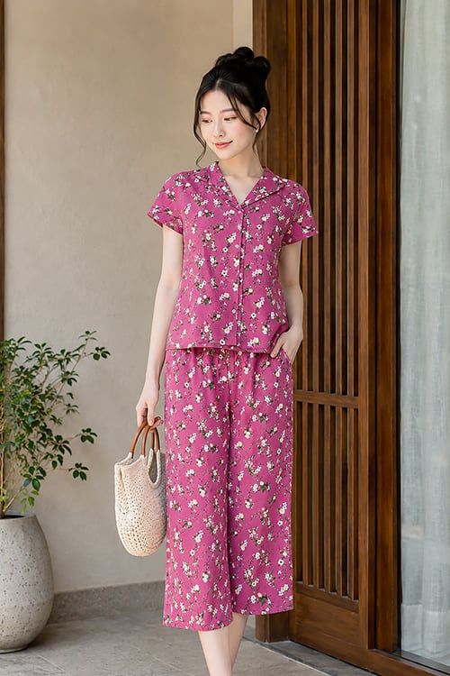  BKL04S5K24-BỘ KATE LỬNG VỚI THIẾT KẾ BÈO NHÚN LÁ CỔ DUYÊN DÁNG, CHẤT VẢI MỀM MẠI  GIÚP NGƯỜI MẶC THOẢI MÁI SUỐT CẢ NGÀY. 