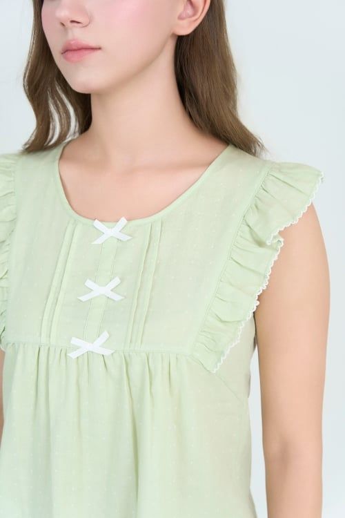  BKL07W5K02-BỘ  LỬNG KATE VỚI THIẾT KẾ CỔ TRÒN ĐIỂM NHẤN RODE TẠO SỰ TƯƠI MÁT VÀ TRẺ TRUNG 