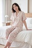  BKL08S6K02-BỘ LỬNG TOLE VỚI THIẾT KẾ CỔ PIJAMA NHẸ NHÀNG,ĐIỂM NHẤN RODE TINH TẾ GIÚP TÔN NÉT DUYÊN DÁNG, TRẺ TRUNG VÀ THOẢI MÁI SUỐT CẢ NGÀY. 