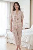  BKL08S6K02-BỘ LỬNG TOLE VỚI THIẾT KẾ CỔ PIJAMA NHẸ NHÀNG,ĐIỂM NHẤN RODE TINH TẾ GIÚP TÔN NÉT DUYÊN DÁNG, TRẺ TRUNG VÀ THOẢI MÁI SUỐT CẢ NGÀY. 