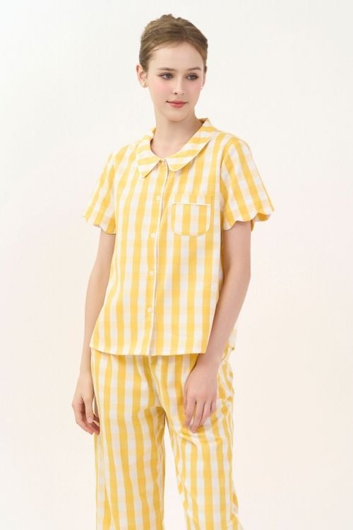  BKL11W5K08-BỘ LỬNG KATE THIẾT KẾ CỔ LÁ SEN VỚI ĐIỂM NHẤN VIỀN  NỔI BẬT TẠO CẢM GIÁC THOẢI MÁI VÀ TRẺ TRUNG. 