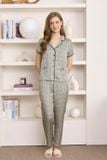  BSD01S5S21-BỘ DÀI  SATIN CỔ PIJAMA VỚI CHẤT LIỆU MỀM MỊN, MÁT MẺ MANG LẠI CẢM GIÁC THOẢI MÁI VÀ SANG TRỌNG KHI MẶC. 
