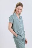  BSD01S5S24-BỘ DÀI  SATIN CỔ PIJAMA VỚI CHẤT LIỆU MỀM MỊN, MÁT MẺ MANG LẠI CẢM GIÁC THOẢI MÁI VÀ SANG TRỌNG KHI MẶC. 