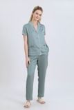  BSD01S5S24-BỘ DÀI  SATIN CỔ PIJAMA VỚI CHẤT LIỆU MỀM MỊN, MÁT MẺ MANG LẠI CẢM GIÁC THOẢI MÁI VÀ SANG TRỌNG KHI MẶC. 