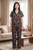  BSD01S5S26-BỘ DÀI  SATIN CỔ PIJAMA VỚI CHẤT LIỆU MỀM MỊN, MÁT MẺ MANG LẠI CẢM GIÁC THOẢI MÁI VÀ SANG TRỌNG KHI MẶC. 