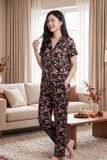  BSD01S5S26-BỘ DÀI  SATIN CỔ PIJAMA VỚI CHẤT LIỆU MỀM MỊN, MÁT MẺ MANG LẠI CẢM GIÁC THOẢI MÁI VÀ SANG TRỌNG KHI MẶC. 