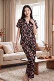  BSD01S5S26-BỘ DÀI  SATIN CỔ PIJAMA VỚI CHẤT LIỆU MỀM MỊN, MÁT MẺ MANG LẠI CẢM GIÁC THOẢI MÁI VÀ SANG TRỌNG KHI MẶC. 