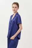  BSD01W5S04-BỘ SATIN DÀI THIẾT KẾ CỔ PIJAMA ĐƠN GIẢN  TẠO CẢM GIÁC TINH TẾ VÀ THANH LỊCH 