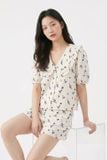  BSK01S6K08-BỘ SHORT KATE VỚI THIẾT KẾ CỔ LÁ SEN ĐIỂM NHẤN BÈO NỔI BẬT MANG  ĐẾN SỰ DUYÊN DÁNG VÀ TRẺ TRUNG,TẠO CẢM GIÁC THOẢI MÁI KHI MẶC 
