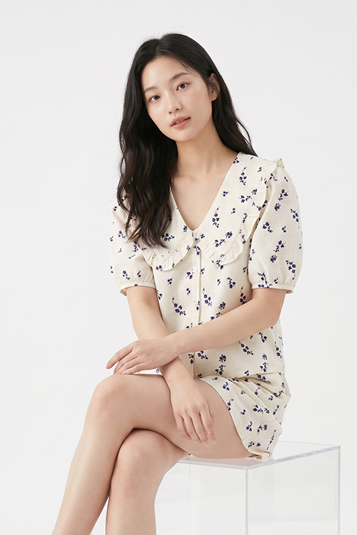  BSK01S6K08-BỘ SHORT KATE VỚI THIẾT KẾ CỔ LÁ SEN ĐIỂM NHẤN BÈO NỔI BẬT MANG  ĐẾN SỰ DUYÊN DÁNG VÀ TRẺ TRUNG,TẠO CẢM GIÁC THOẢI MÁI KHI MẶC 