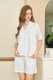  BSK02W5K07-BỘ SHORT KATE VỚI THIẾT KẾ CỔ PIJAMA ĐIỂM NHẤN REN NỔI BẬT MANG  ĐẾN SỰ TRẺ TRUNG  VÀ NĂNG ĐỘNG TẠO CẢM GIÁC THOẢI MÁI KHI MẶC 