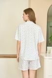  BSK02W5K07-BỘ SHORT KATE VỚI THIẾT KẾ CỔ PIJAMA ĐIỂM NHẤN REN NỔI BẬT MANG  ĐẾN SỰ TRẺ TRUNG  VÀ NĂNG ĐỘNG TẠO CẢM GIÁC THOẢI MÁI KHI MẶC 