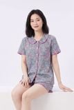  BSK03W5K24-BỘ SHORT KATE THIẾT KẾ CỔ LÁ SEN VỚI ĐIỂM NHẤN RODE NỔI BẬT TẠO CẢM GIÁC THOẢI MÁI VÀ TRẺ TRUNG. 