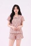  BSK03W5K27-BỘ SHORT KATE THIẾT KẾ CỔ LÁ SEN VỚI ĐIỂM NHẤN RODE NỔI BẬT TẠO CẢM GIÁC THOẢI MÁI VÀ TRẺ TRUNG. 