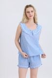  BSK04W5K02-BỘ SHORT KATE VỚI THIẾT KẾ CỔ LÁ SEN PHỐI REN NỔI BẬT MANG  ĐẾN SỰ DUYÊN DÁNG VÀ TRẺ TRUNG TẠO CẢM GIÁC THOẢI MÁI KHI MẶC 