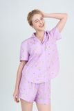  BSK08W5K02-BỘ SHORT KATE VỚI THIẾT KẾ CỔ PIJAMA  MANG  ĐẾN SỰ TRẺ TRUNG  VÀ NĂNG ĐỘNG 