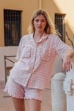  BSK09S6K01-BỘ SHORT KATE VỚI THIẾT KẾ CỔ PIJAMA PHỐI BÈO TINH TẾ MANG  ĐẾN SỰ TRẺ TRUNG  VÀ NĂNG ĐỘNG, TẠO CẢM GIÁC THOẢI MÁI KHI MẶC 