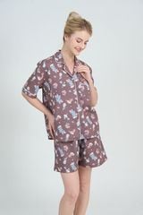 BSK09W5K02-BỘ SHORT KATE VỚI THIẾT KÊ CỔ PIJAMA PHỐI VIỀN NỔI BẬT, TẠO ĐIỂM NHẤN TINH TẾ , MANG PHONG CÁCH NHẸ NHÀNG VÀ THOẢI MÁI