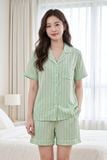  BSK10S6K01-BỘ SHORT KATE VỚI THIẾT KẾ CỔ PIJAMA ĐIỂM NHẤN VIỀN NỔI BẬT MANG ĐẾN SỰ TRẺ TRUNG, NĂNG ĐỘNG VÀ TẠO CẢM GIÁC THOẢI MÁI KHI MẶC 