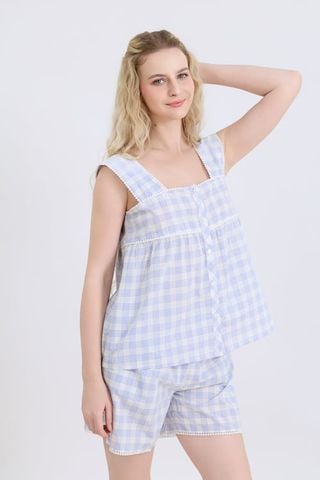  BSK12W5K01-BỘ SHORT KATE  2 DÂY BẢN TO PHỐI REN TRANG TRÍ NỔI BẬT MANG PHONG CÁCH TRẺ TRUNG VÀ  TẠO CẢM GIÁC THOẢI MÁI KHI MẶC 