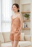  BSS01S5S46-BỘ SATIN SHORT VỚI THIẾT KẾ 2 DÂY QUYẾN RŨ, MANG LẠI CẢM GIÁC MỀM MẠI VÀ THOÁNG MÁT. 
