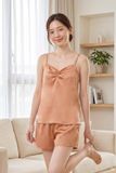  BSS01S5S46-BỘ SATIN SHORT VỚI THIẾT KẾ 2 DÂY QUYẾN RŨ, MANG LẠI CẢM GIÁC MỀM MẠI VÀ THOÁNG MÁT. 
