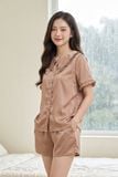  BSS01W5S05-BỘ SHORT SATIN VỚI THIẾT KẾ CỔ SEN PHỐI BÈO NHẸ NHÀNG, MANG LẠI SỰ TRẺ TRUNG VÀ THOẢI MÁI. 