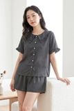  BSS01W5S07-BỘ SHORT SATIN VỚI THIẾT KẾ CỔ SEN PHỐI BÈO NHẸ NHÀNG, MANG LẠI SỰ TRẺ TRUNG VÀ THOẢI MÁI. 