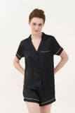  BSS02S5S53-BỘ SHORT SATIN VỚI THIẾT KẾ CỔ PIJAMA MANG PHONG CÁCH NHẸ NHÀNG VÀ THOẢI MÁI KHI MẶC 