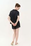  BSS02S5S53-BỘ SHORT SATIN VỚI THIẾT KẾ CỔ PIJAMA MANG PHONG CÁCH NHẸ NHÀNG VÀ THOẢI MÁI KHI MẶC 