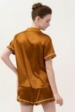 BSS02S5S54-BỘ SHORT SATIN VỚI THIẾT KẾ CỔ PIJAMA MANG PHONG CÁCH NHẸ NHÀNG VÀ THOẢI MÁI KHI MẶC 