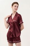  BSS02S5S55-BỘ SHORT SATIN VỚI THIẾT KẾ CỔ PIJAMA MANG PHONG CÁCH NHẸ NHÀNG VÀ THOẢI MÁI KHI MẶC 