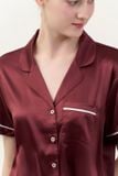  BSS02S5S55-BỘ SHORT SATIN VỚI THIẾT KẾ CỔ PIJAMA MANG PHONG CÁCH NHẸ NHÀNG VÀ THOẢI MÁI KHI MẶC 