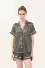 BSS02S5S58-BỘ SHORT SATIN VỚI THIẾT KẾ CỔ PIJAMA MANG PHONG CÁCH NHẸ NHÀNG VÀ THOẢI MÁI KHI MẶC