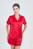  BSS02S5S59-BỘ SHORT SATIN VỚI THIẾT KẾ CỔ PIJAMA MANG PHONG CÁCH NHẸ NHÀNG VÀ THOẢI MÁI KHI MẶC 