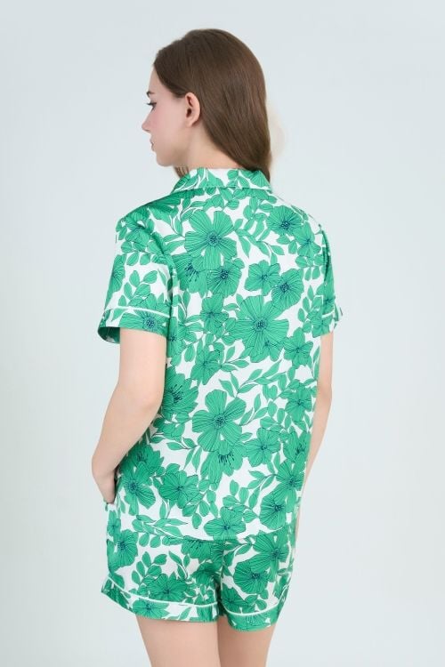  BSS02S5S61-BỘ SHORT SATIN VỚI THIẾT KẾ CỔ PIJAMA MANG PHONG CÁCH NHẸ NHÀNG VÀ THOẢI MÁI KHI MẶC 