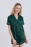  BSS02S5S64-BỘ SHORT SATIN VỚI THIẾT KẾ CỔ PIJAMA MANG PHONG CÁCH NHẸ NHÀNG VÀ THOẢI MÁI KHI MẶC 